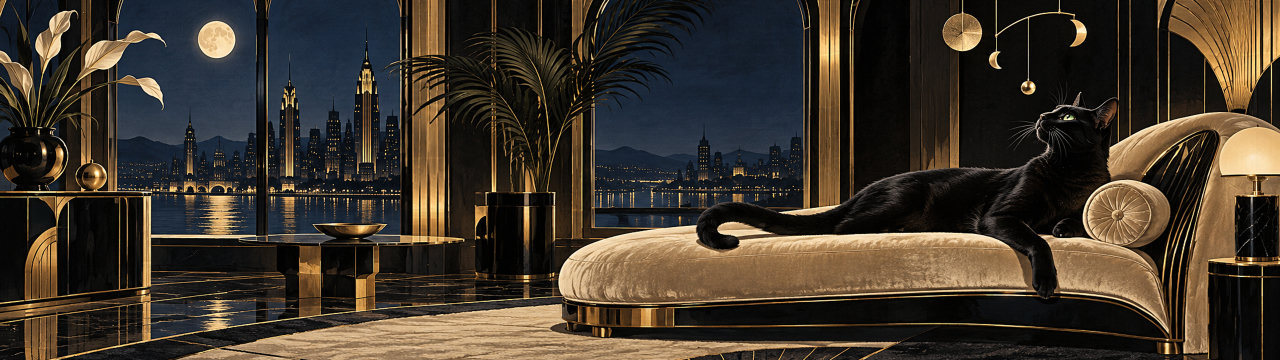 Deco chaise, Cats wallpaper, 5120 × 1440
