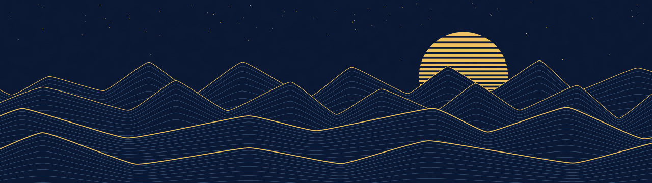 Ranges in gold, Lineart Sunset wallpaper, 5120 × 1440