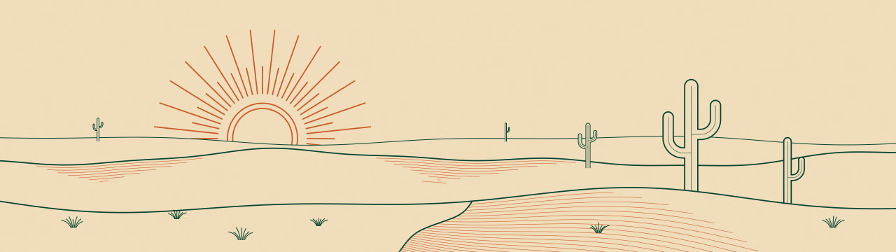 Saguaro dunes, Lineart Sunset wallpaper, 5120 × 1440