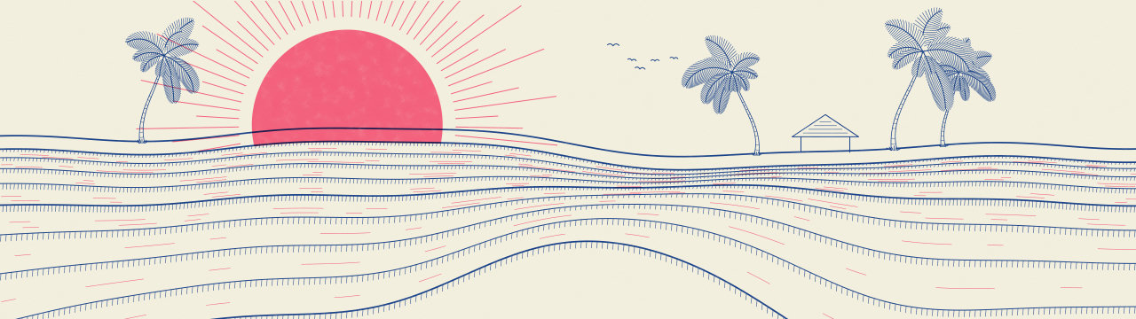 Terraces two inks, Lineart Sunset wallpaper, 5120 × 1440