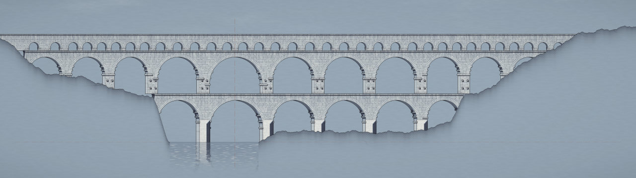 Pont du Gard, Monuments wallpaper, 5120 × 1440